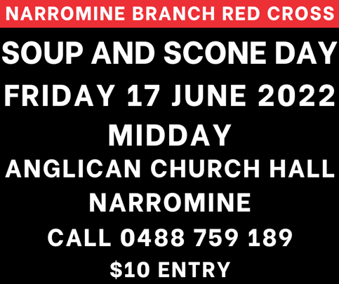Narromine Branch Red Cross SOUP AND SCONE DAY